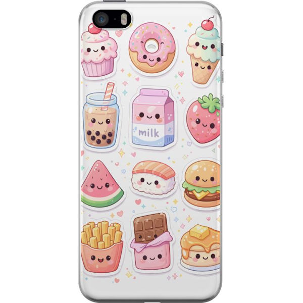 Kompatibelt Mobildeksel til Apple iPhone 5s pixelmonster grön