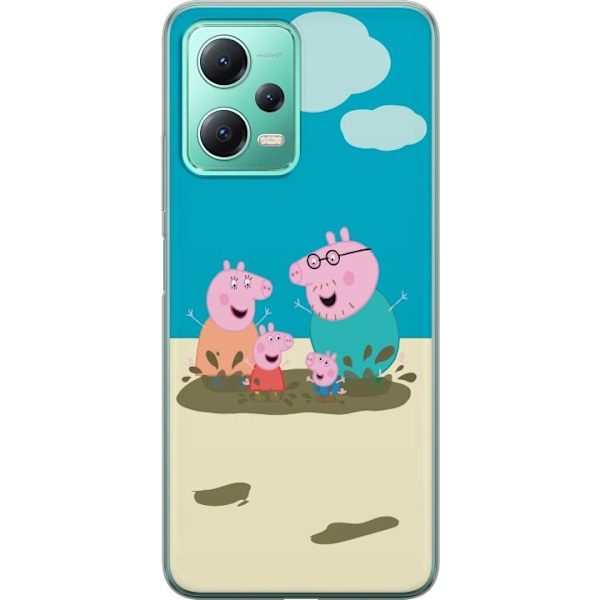 Xiaomi Redmi Note 12 Läpinäkyvä kuori Greta Possu Perhe Jor
