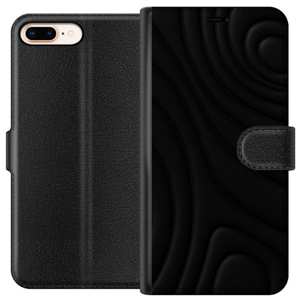 Apple iPhone 8 Plus Lompakkokotelo Tummat Aallot