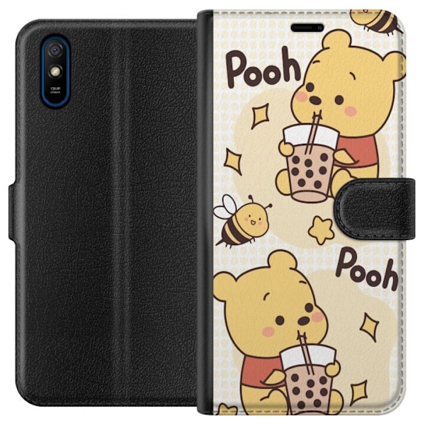 Xiaomi Redmi 9A Plånboksfodral Nalle Pooh Style – klassiskt björnmotiv i ny tolkning