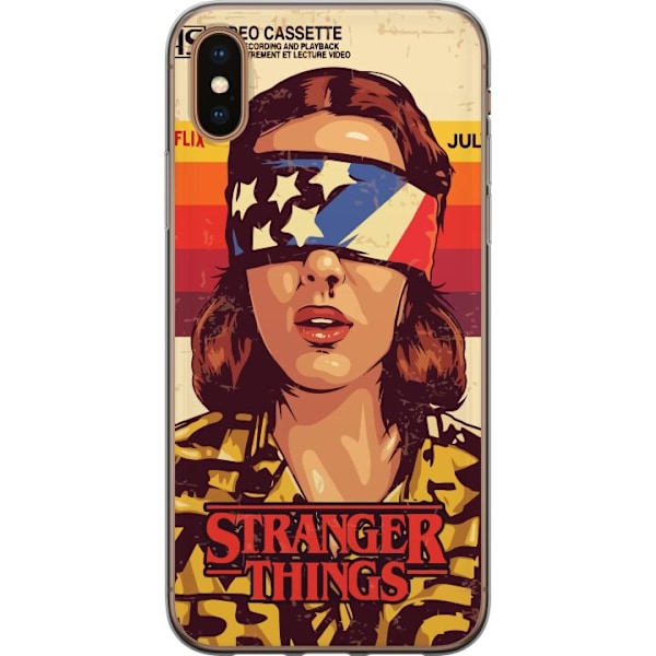 Apple iPhone XS Max Gennemsigtig cover Stranger Things VHS