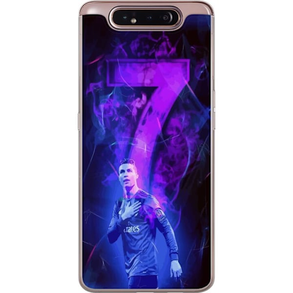 Samsung Galaxy A80 Läpinäkyvä kuori Ronaldo 7 - Jalkapallol