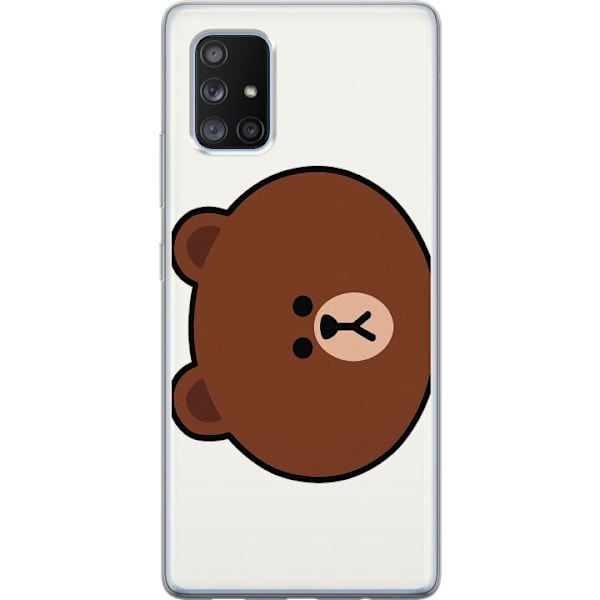 Samsung Galaxy A71 5G Genomskinligt Skal line friends brown