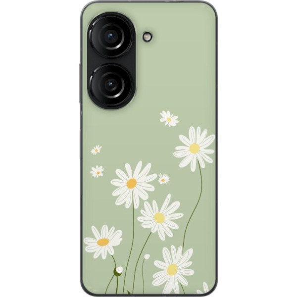 Asus Zenfone 10 Gennemsigtig cover Præstekraver - blomstret mønster i svensk sommerstil