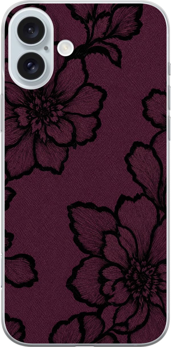 Kompatibelt Mobilskal till Apple iPhone 16 Plus Blackberry Bloom lila