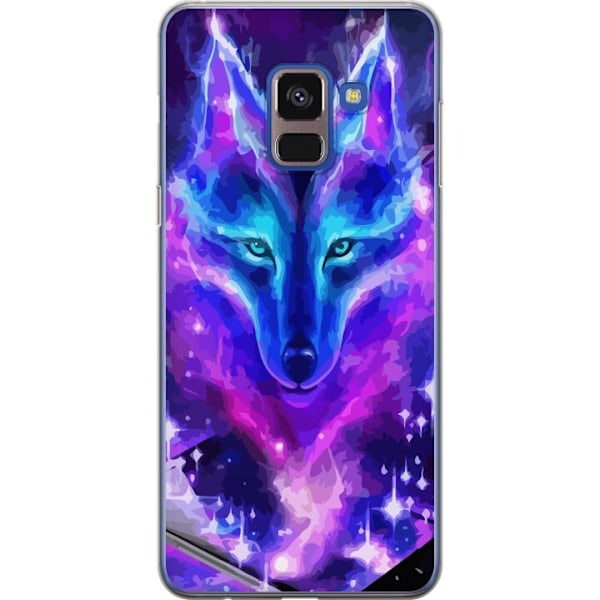 Samsung Galaxy A8 (2018) Genomskinligt Skal Neon Varg