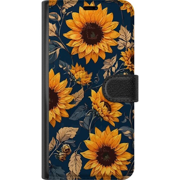 Apple iPhone 16e Lompakkokotelo Aurinkokukat