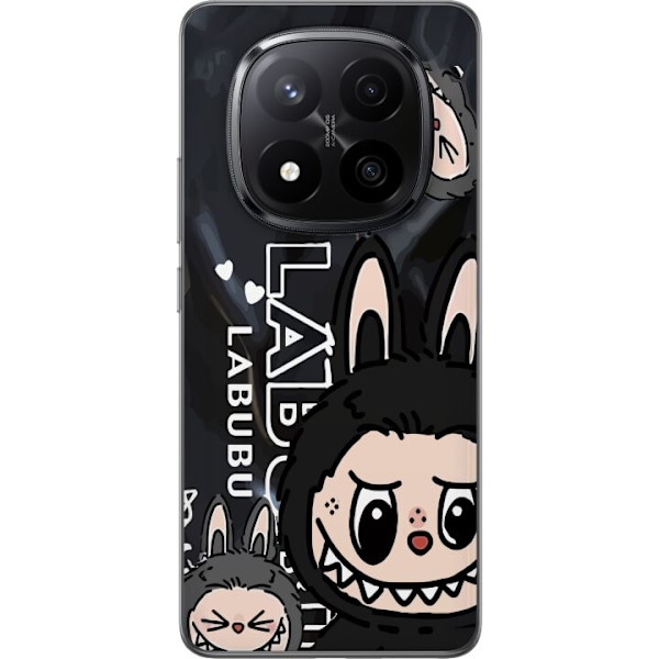 Xiaomi Redmi Note 14 Pro+ Gennemsigtig cover <nl>Labubu Black Energy - Sort mønster i gade stil