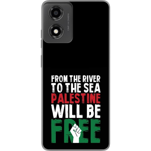 Motorola Moto E14 Gennemsigtig cover Fri Palæstina