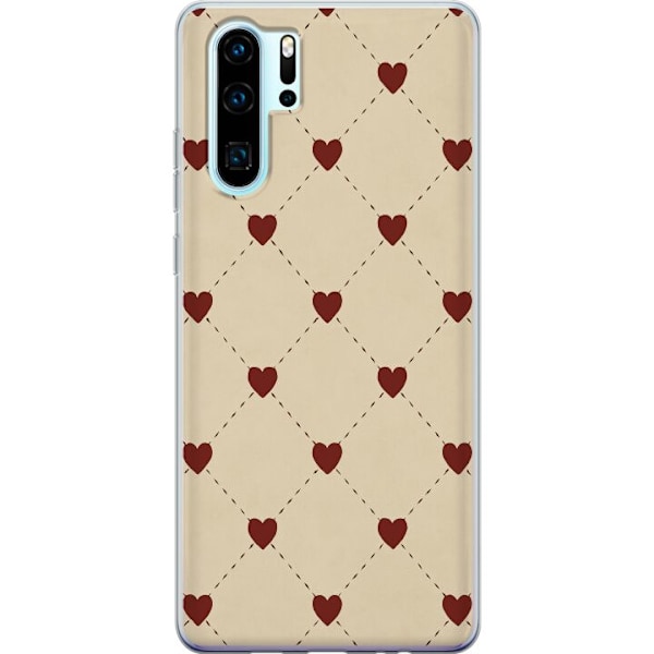 Huawei P30 Pro Gennemsigtig cover Hjertegitter