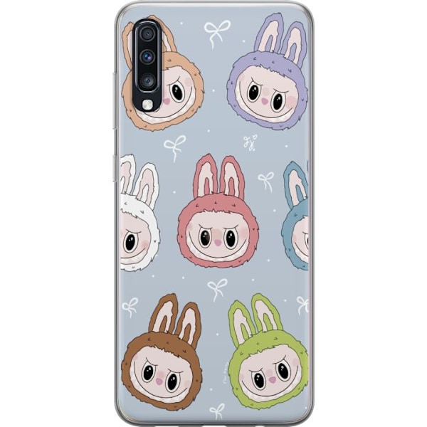 Samsung Galaxy A70 Läpinäkyvä kuori Pastel Labubu