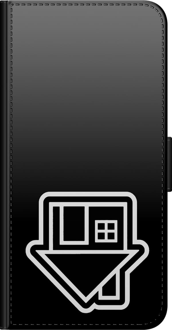 Kompatibel Tegnebogsetui til Nokia 3.4 Geometrisk pil - Sort motiv med sort geometrisk pilsymbol. sort