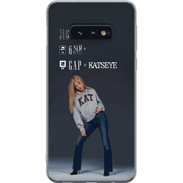 Kompatibelt Mobilskal till Samsung Galaxy S10e KATSEYE blond modebild grå