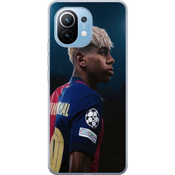 Xiaomi Mi 11 Läpinäkyvä kuori Lamine Yamal - Barcelonan ihmelapsi fokuksessa