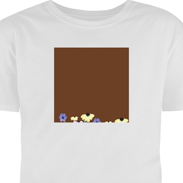 T-shirt til Voksen | Klassisk Voksen T-shirt Blomster hvid M