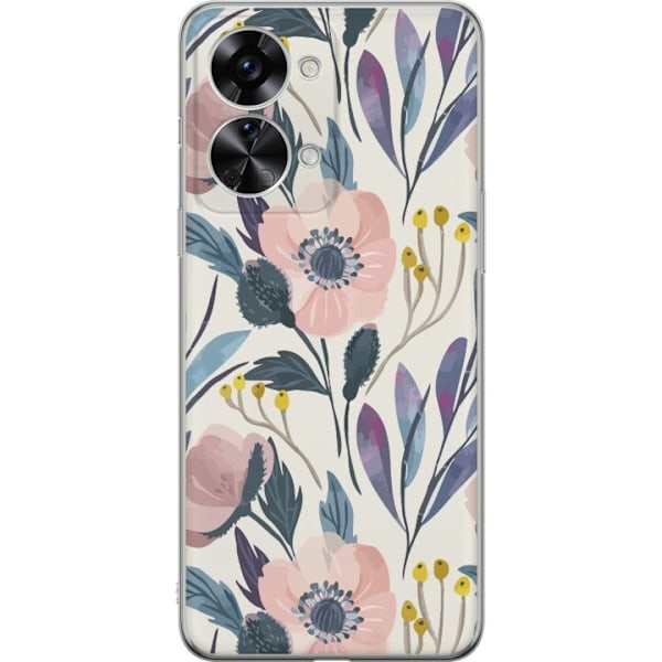 OnePlus Nord 2T Genomskinligt Skal Blomsterlycka