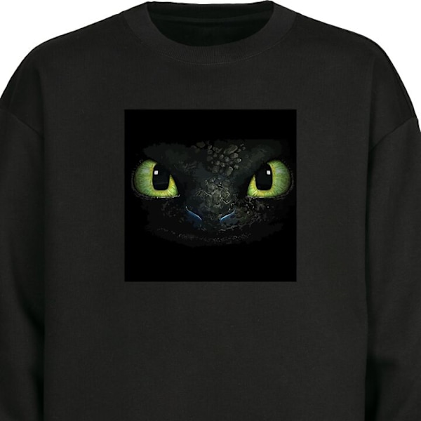 Sweatshirt til Voksne | Klassisk Collegebluse Sådan træner du din drage sort M