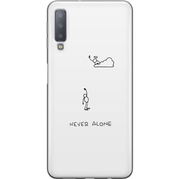Samsung Galaxy A7 (2018) Gennemsigtig cover Aldrig Alene