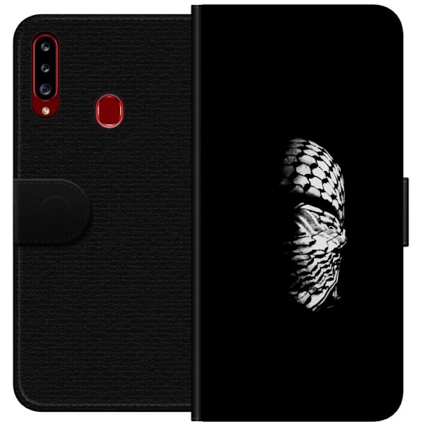 Samsung Galaxy A20s Tegnebogsetui Keffiyeh-mønster - klassisk