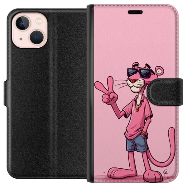 Kompatibel Tegnebogsetui til Apple iPhone 13 mini Pink Panter Peace