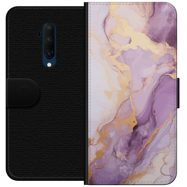 OnePlus 7T Pro Lommeboketui Marmor Lilla Gull