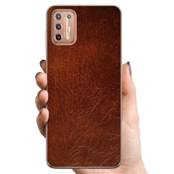 Motorola Moto G9 Plus TPU Mobildeksel Lær