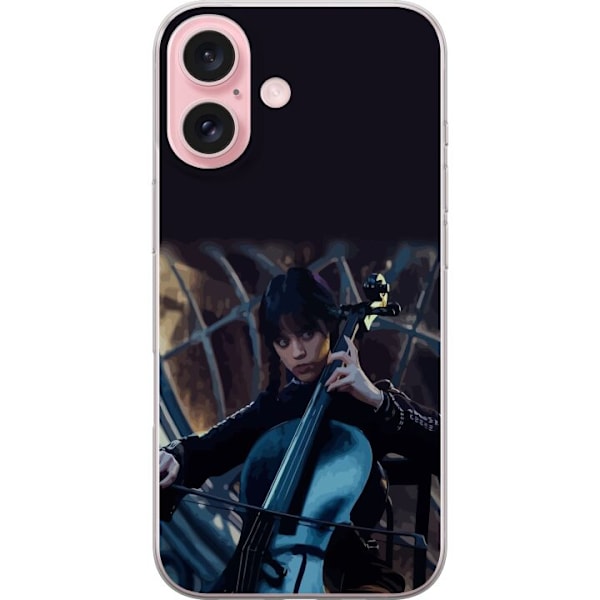 Apple iPhone 16 Gennemsigtig cover Wednesday Addams