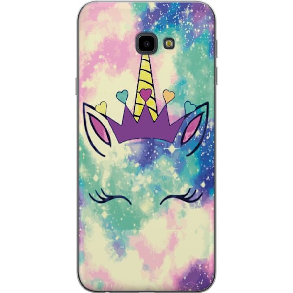 Samsung Galaxy J4+ Genomskinligt Skal Unicorn Face