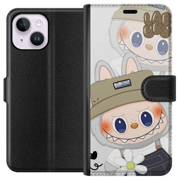 Apple iPhone 15 Plus Plånboksfodral Labubu Minimal Mood – E