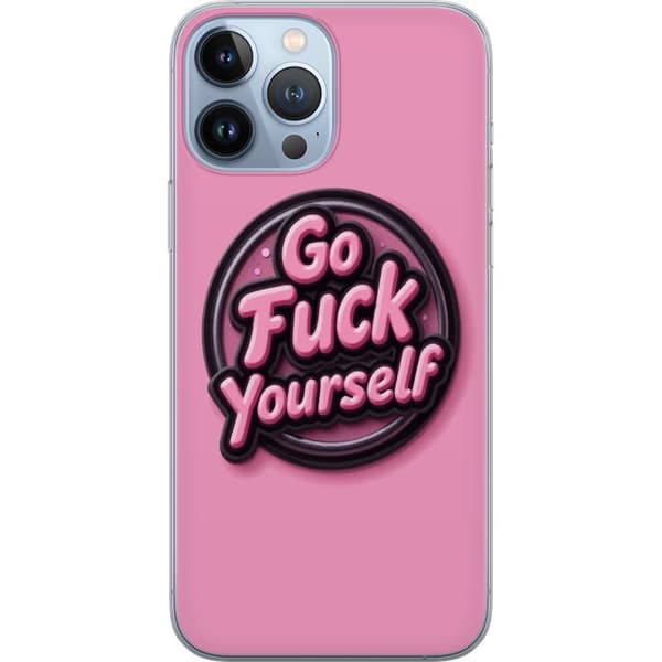 Kompatibelt Mobildeksel til Apple iPhone 13 Pro Max Rosa 3D textposter