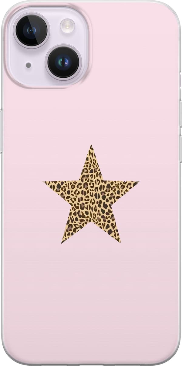 Kompatibel Mobilcover til Apple iPhone 14 Leopard stjerne