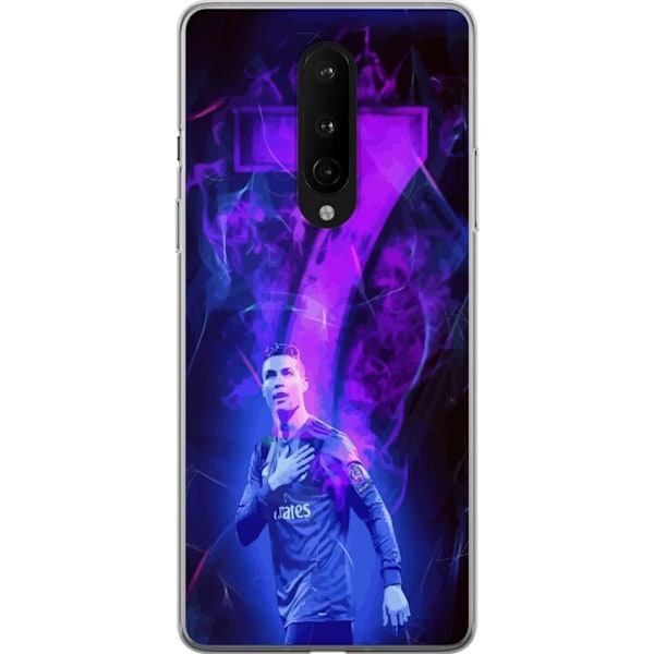 OnePlus 8 Gennemsigtig cover Ronaldo 7 - Fodboldlegende i Hand