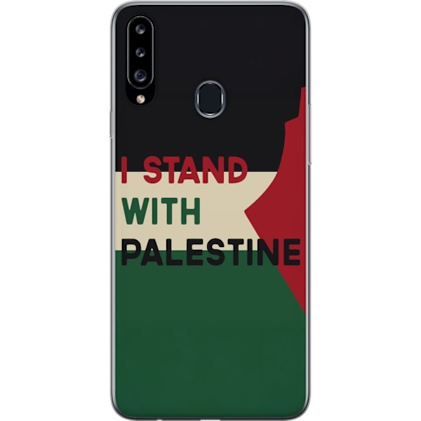 Samsung Galaxy A20s Läpinäkyvä kuori Pysähdy Palestiinan p