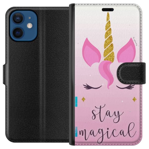 Kompatibelt Plånboksfodral till Apple iPhone 12 mini Unicorn Face