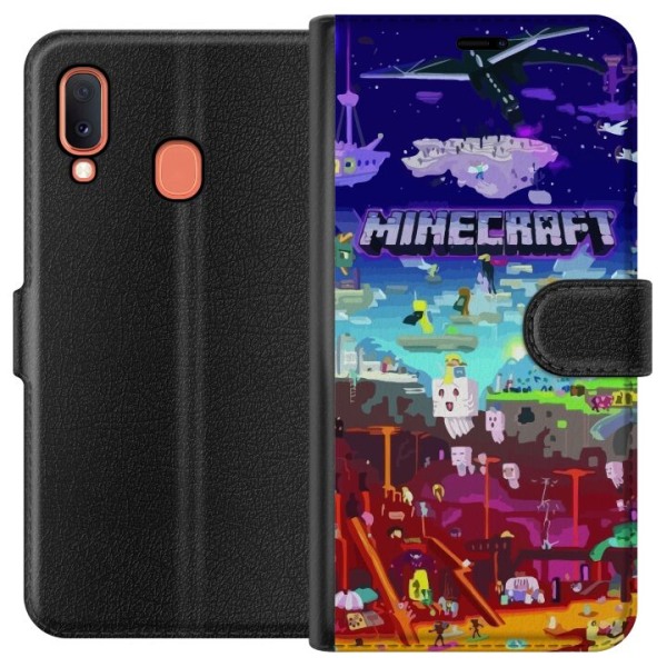 Samsung Galaxy A20e Tegnebogsetui Minecraft