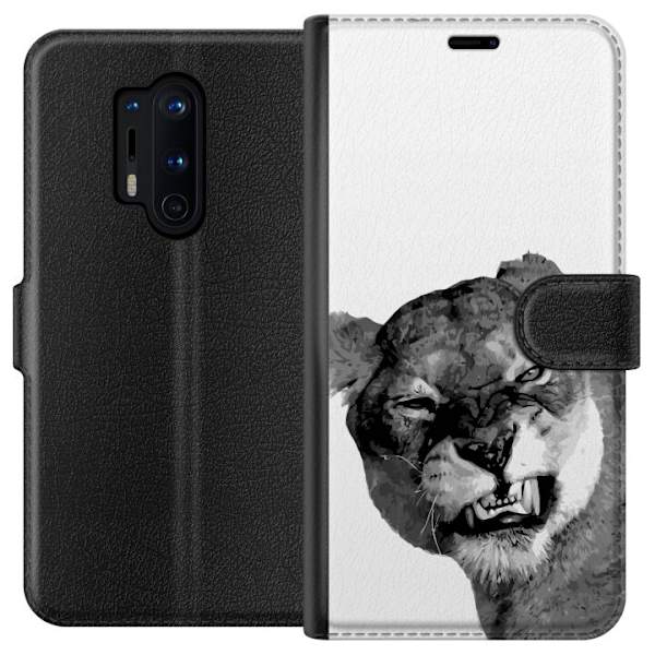 OnePlus 8 Pro Lompakkokotelo Leijona Taiteellinen Eläinaihe Afrikkalainen Tyyli Viidakon Tunnelma Graafinen Suunnittelu Kotikoristeet Eläintema