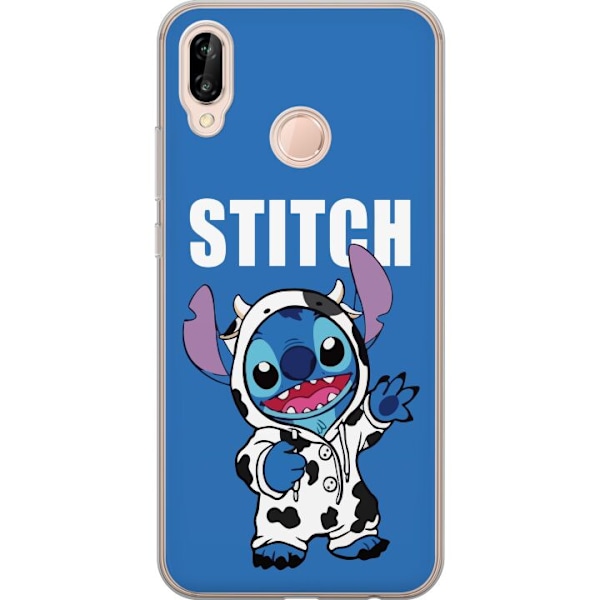 Huawei P20 lite Genomskinligt Skal Stitch