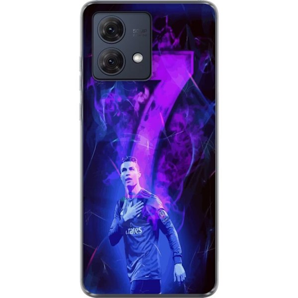 Motorola Moto G84 Läpinäkyvä kuori Ronaldo 7 - Jalkapallolegenda Toiminnassa Fanien Puolesta