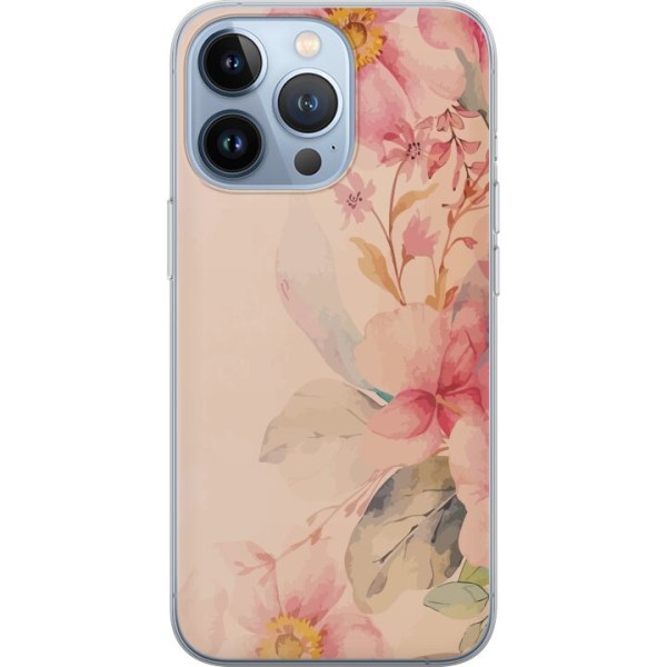 Apple iPhone 13 Pro Läpinäkyvä kuori Värikkäät Kukat