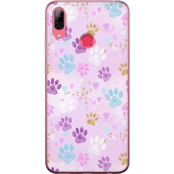 Huawei Y7 (2019) Gennemsigtig cover Farverige poter