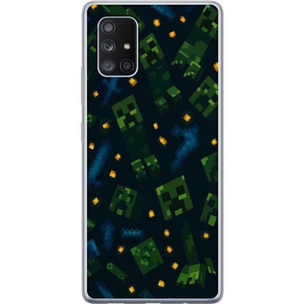 Samsung Galaxy A71 5G Läpinäkyvä kuori Minecraft Dungeons M