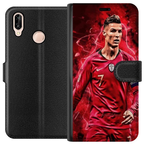 Huawei P20 lite Plånboksfodral Ronaldo Skills – CR7 Design för Äkta Supporters