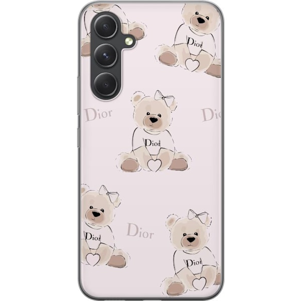 Samsung Galaxy S24 FE Läpinäkyvä kuori Teddy Dior Vibes - ylellinen nalle muotityyliin