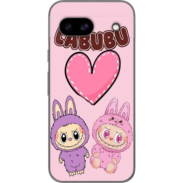 Google Pixel 8a Läpinäkyvä kuori Labubu Pink Monster