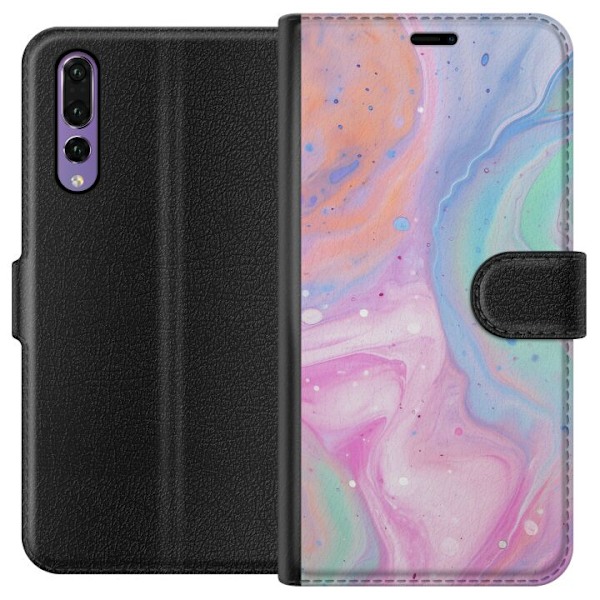 Huawei P20 Pro Tegnebogsetui Pastelmarmor