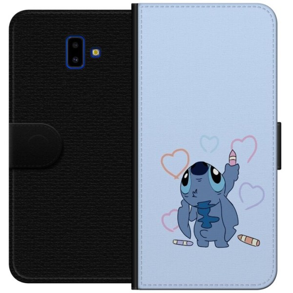 Samsung Galaxy J6+ Plånboksfodral Stitch Hjärtan