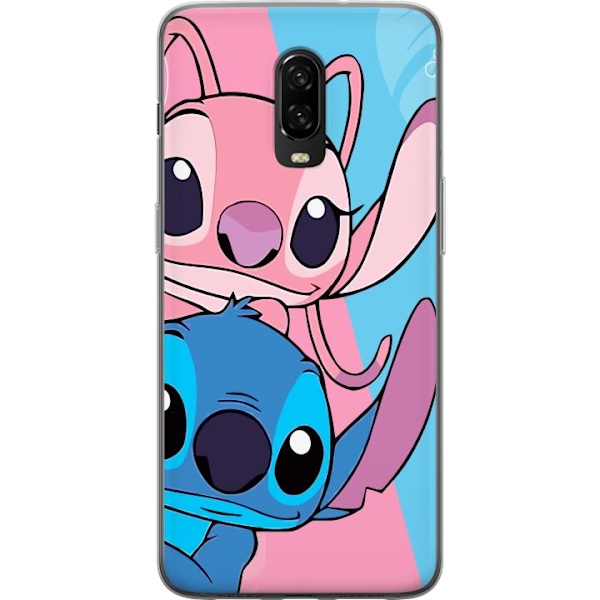 OnePlus 6T Läpinäkyvä kuori Stitch & Angel