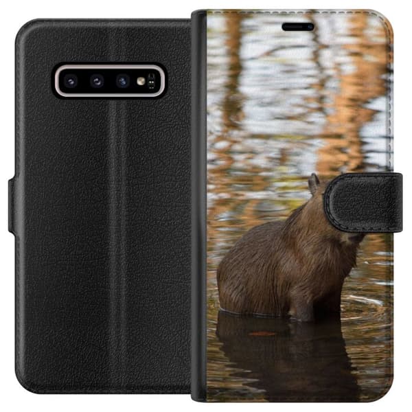 Kompatibelt Lommeboketui til Samsung Galaxy S10+ Capybara