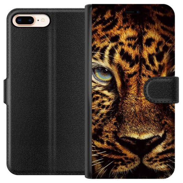 Apple iPhone 8 Plus Plånboksfodral Leopard
