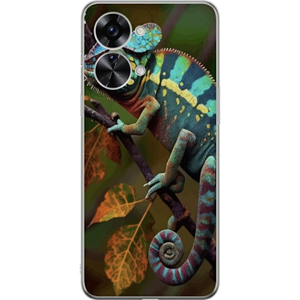 OnePlus Nord 2T Gennemsigtig cover Edderkop Grafisk Streetwear Design Dyremønster Moderne Bylivsstil Populært Motiv Kreativ Kunst Trend